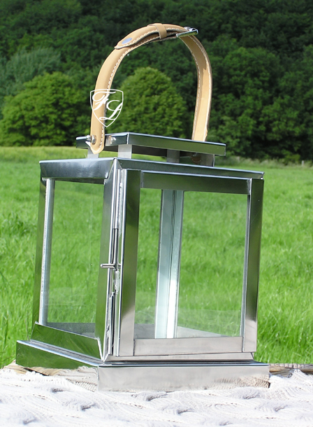 CHROM LATERNE LAMPE LEUCHTE WINDLICHT IMPRESSIONEN ART DECO SHABBY CHIC