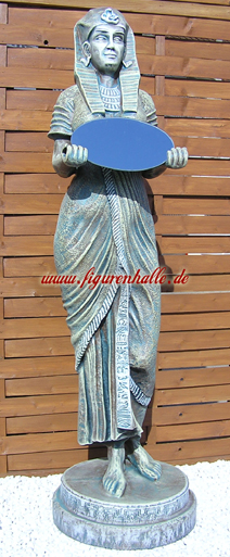 Ägyptische Statue mit Spiegel