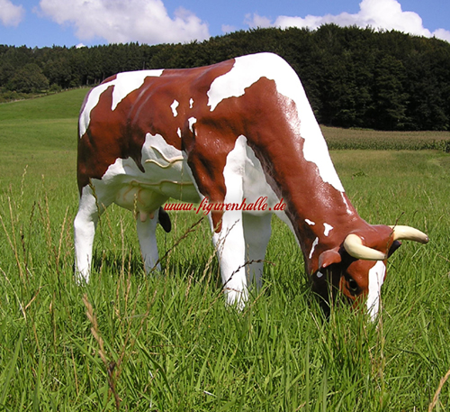 Kuh Dekorationsfigur fressend