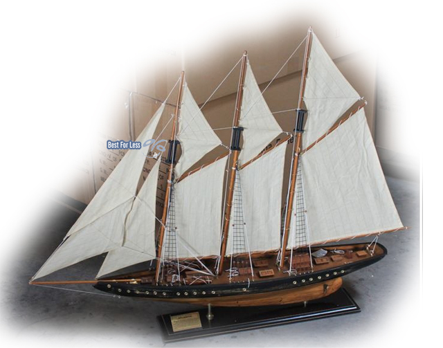 JSMTKJ Segelboot Deko 19,5cm - Nautisches Holzmodell Mit Muscheln